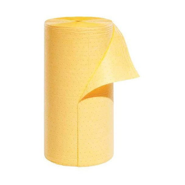 Sorbent Roll, 40 gal, 30 in x 300 ft, Universal, Yellow, Polypropylene