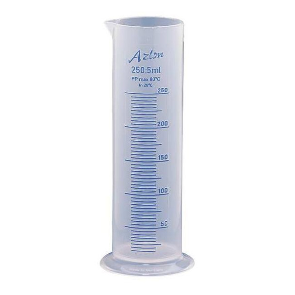 Manufacturer Varies Graduated Cylinder, 250mL, Polypropylene 537835-0250