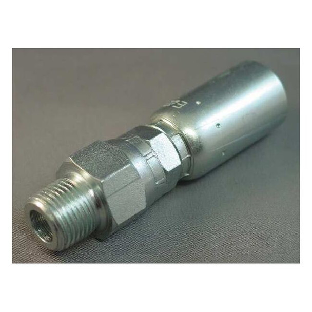 Kurt Crimp Fitting,Straight,1/4" ID,NPT MPX-04-04