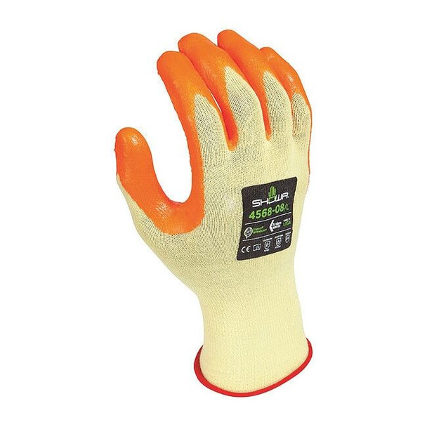 Cut Resistant Coated Gloves, Cut Level A4 ,Dipped ,Nitrile ,Sandy ,M 1 PR
