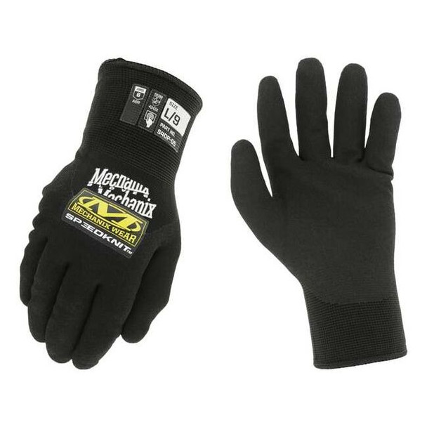 Mechanix Wear Knit Gloves, Knit Cuff, Black, S ( 7 ) S4DP-05-007