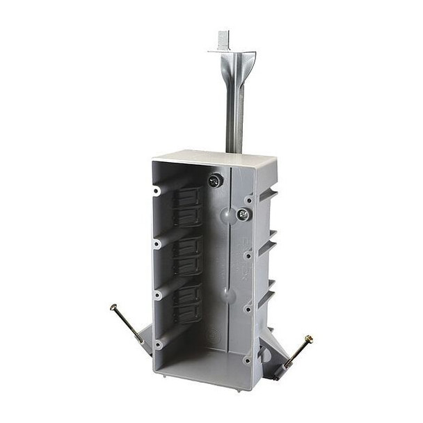Electrical Box, 55 cu in, Switch Box Type, 4 Gangs, PVC, Rectangular Shape