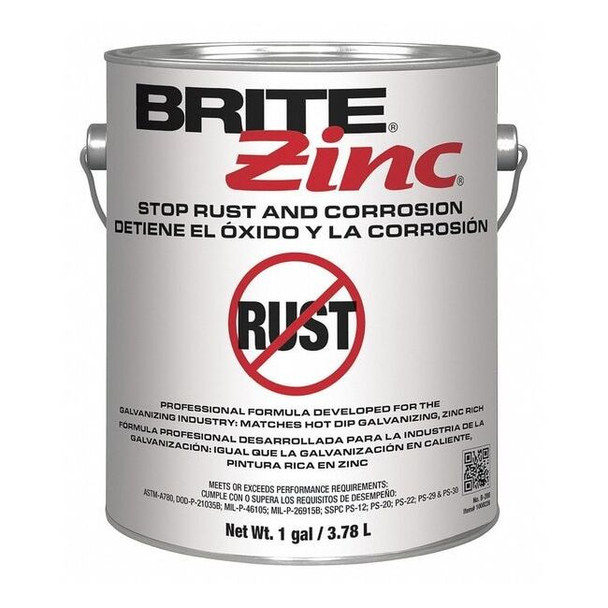 Weld-Aid Exterior Galvanizing Compound,  Aluminum/Metallic, Silver, 1 gal B-200