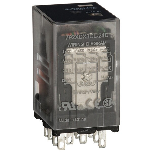 Plug-In, General Purpose Relay, Square, 6 A, 14, Faston Connector