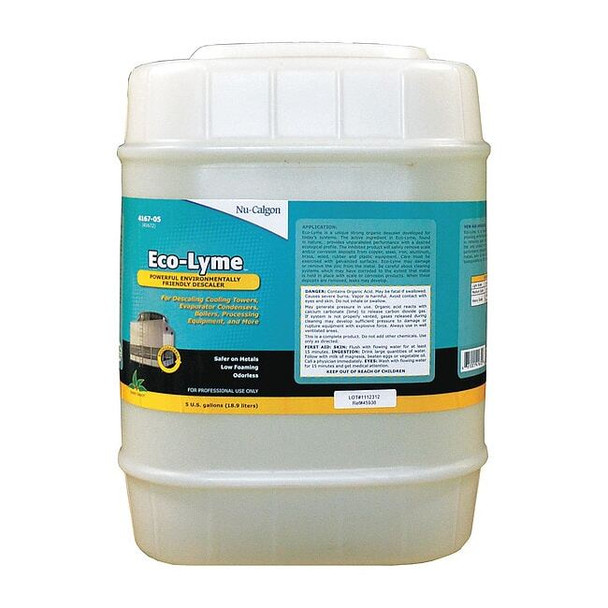 Nu-Calgon Scale Remover,Yellow,5 gal,Bottle 4167-05