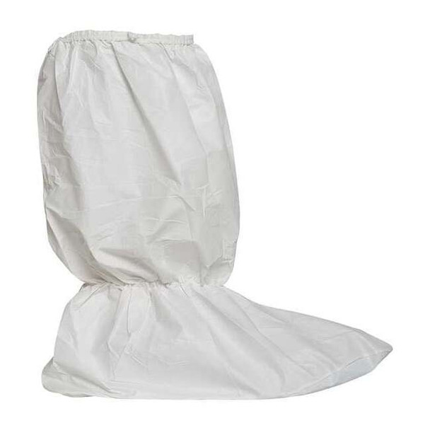 Disposable Boot Covers, Microporous Film, White, Slip Resistant Sole: Yes ,L