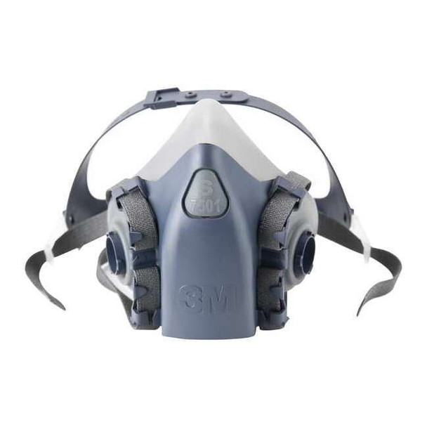 Half Mask Respirator, 7500, Not Rated, Bayonet, Size, S 0 Cartridges Included