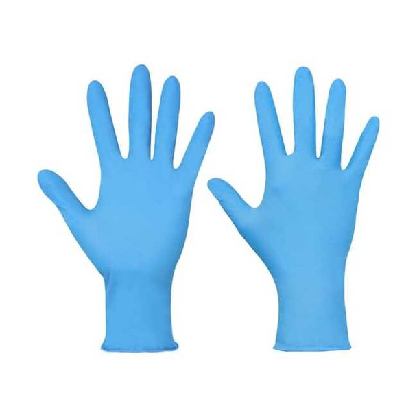 Disposable Gloves, Nitrile, Powder-Free, 3 mil, Blue, XL (Size 10), PK100