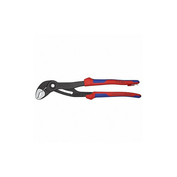 12 in Knipex Cobra V-Jaw Water Pump Plier Serrated, Bi-Material Grip