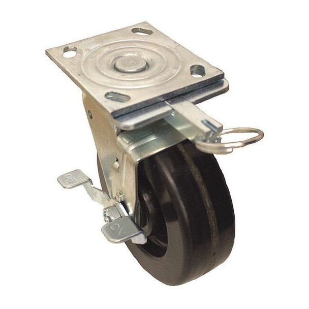 NSF-Listed Plate Caster,800 lb. Ld Rating,Roller