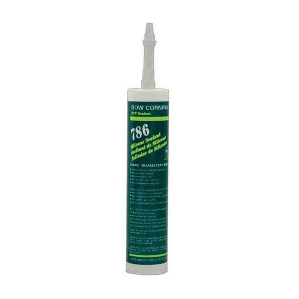 Silicone Sealant, 10 oz, Cartridge, Translucent White, Silicone Base, 786