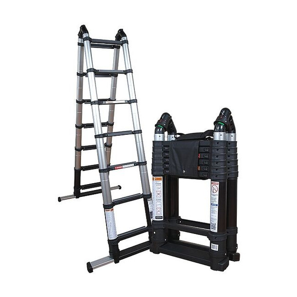 Aluminum Telescoping Extension Ladder, 300 lb Load Capacity