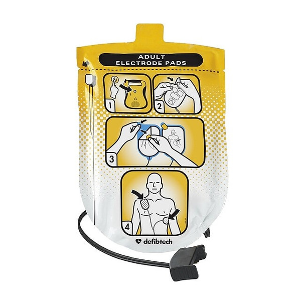 Defibtech Adult Electrode Pads,12 In. L,PR DDP-100