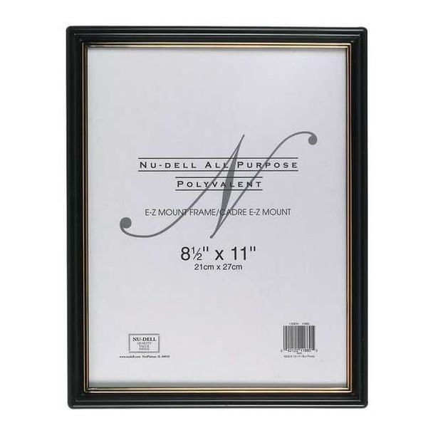 Nudell Document Frame,Black; Gold,12in H,PK18 11818