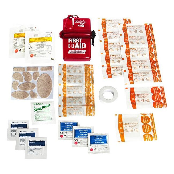 Adventure Medical First Aid Kit, 1 1/4 in W, Red 0120-0200