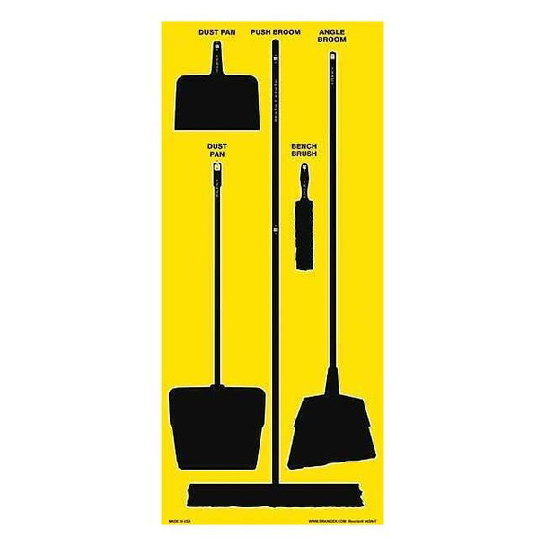 Manufacturer Varies Store-Boards, 68x30 in, Black/Yellow, Accu-Shield 34GN47