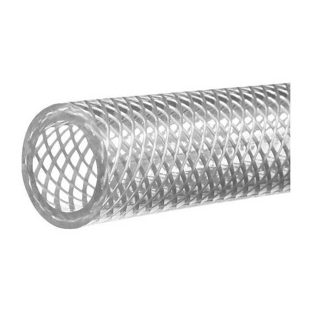 Reinforced Clear PVC Tubing, 3/8" ID x 1/2" OD x 10 Ft. L