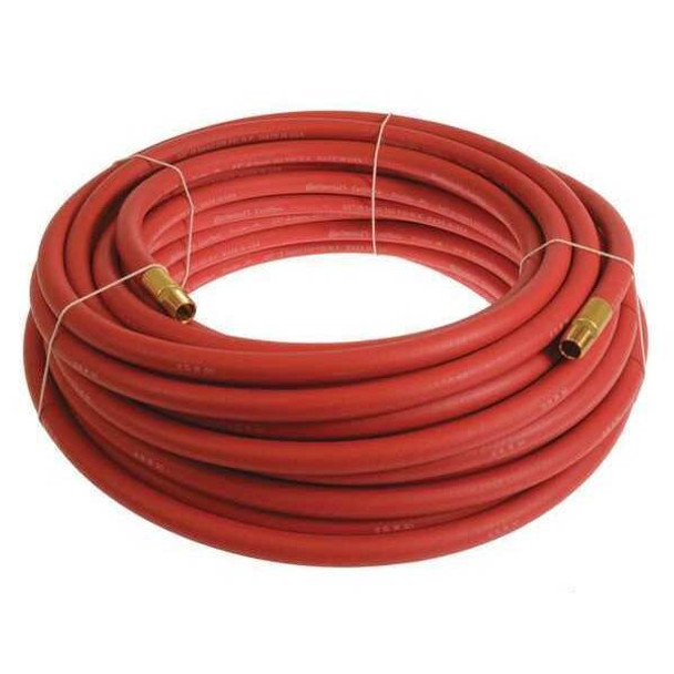 Continental 3/8" x 100 ft EPDM Coupled Air Hose 250 psi Red HZR03825-100-11-G