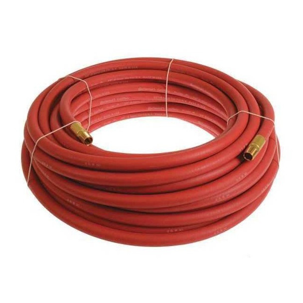 Continental 3/8" x 100 ft EPDM Coupled Air Hose 250 psi Red HZR03825-100-11-G