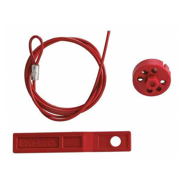 Brady Cable Lockout,Red,5 ft. L Cable 122250