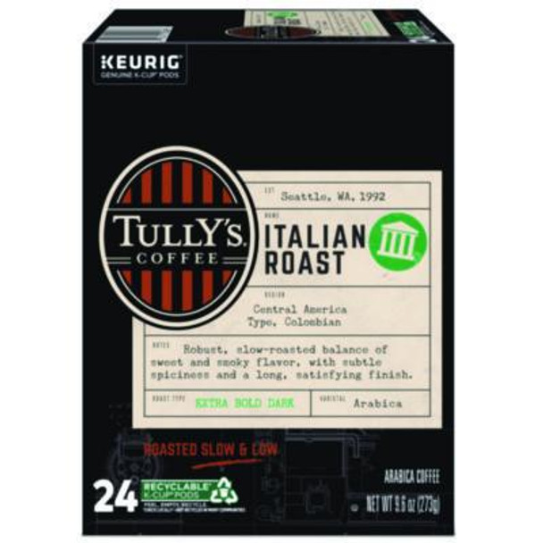 Tully\\'s Coffee® Italian Roast Coffee K-Cups, 24/box 5000330029 Tully\\'s Coffee® Italian Roast Coffee K-Cups, 24/box 5000330029