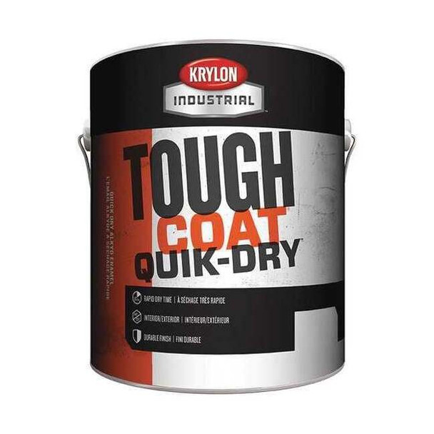 Krylon Interior/Exterior Paint, Flat, Alkyd Base, Black, 1 gal K00780464-16