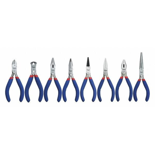 Westward 8 Piece Plier Set Dipped Handle 53JW91