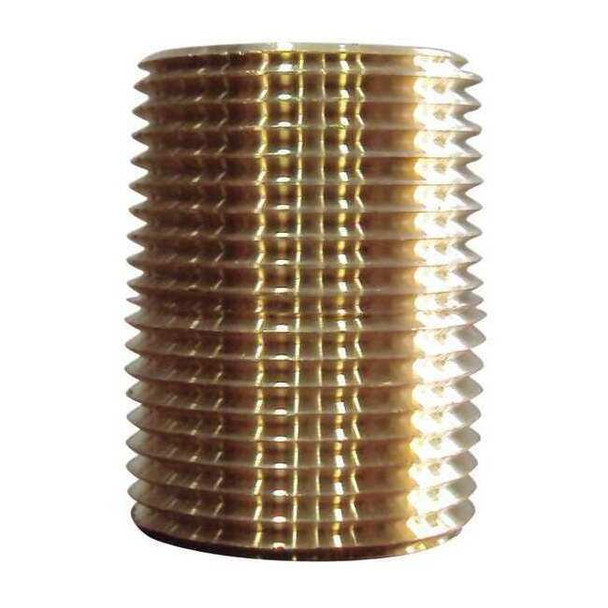 Manufacturer Varies 1/2" MNPT x 1-1/8" TBE Brass Close Pipe Nipple PK10 6AZD8