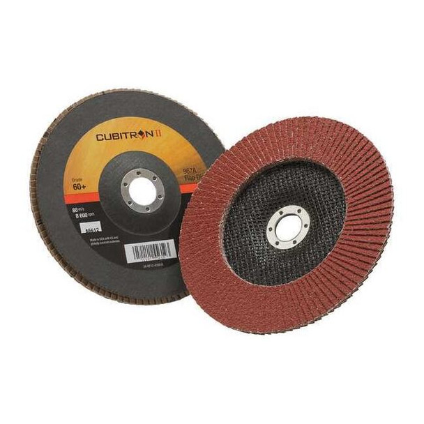 3m Cubitron Flap Disc,7 in Dia, 7/8 in Arbor,60 Grit 7000148185