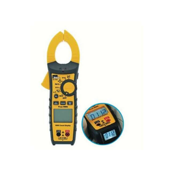 Ideal Clamp Meter, Dual Backlit, 600 A A, 1.4 in (36 mm) Jaw Capacity 61-757