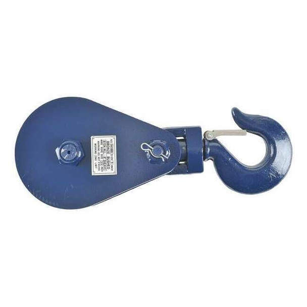 Snatch Block, Wire Rope, 3/4 in Max Cable Size, 16,000 lb Max Load, Painted