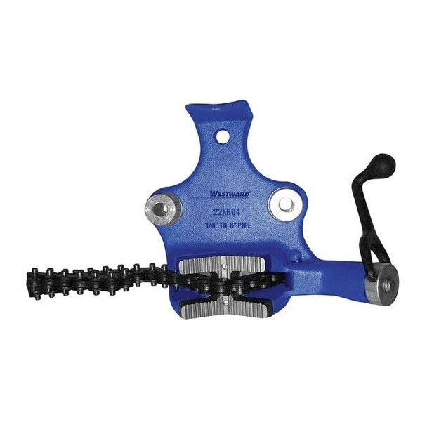 Westward Bench Chain Vise,Top Screw,1/4 to 6 in 22XR04
