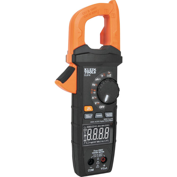 Klein 1000V AC/DC Auto-Ranging TRMS Clamp Meter with Worklight CL810