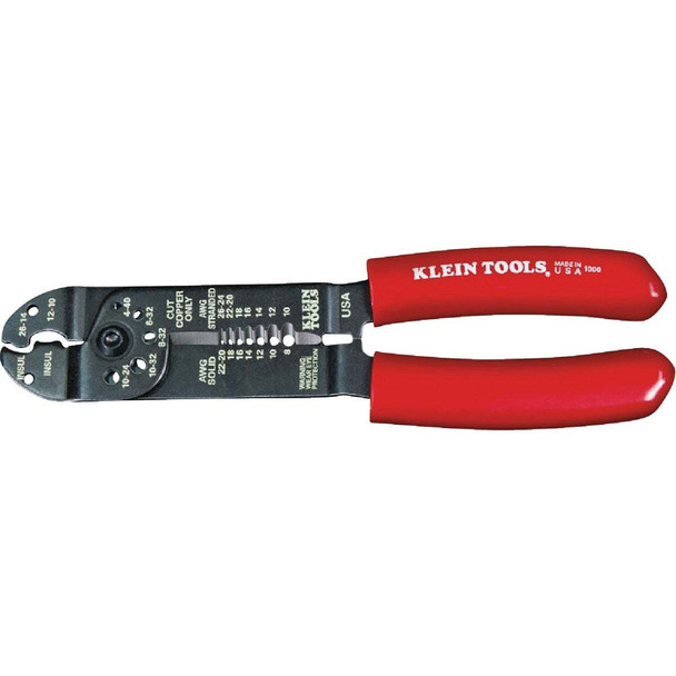 Klein 7-3/4 In. 6-In-1 Multipurpose Crimper & Stripper 1000