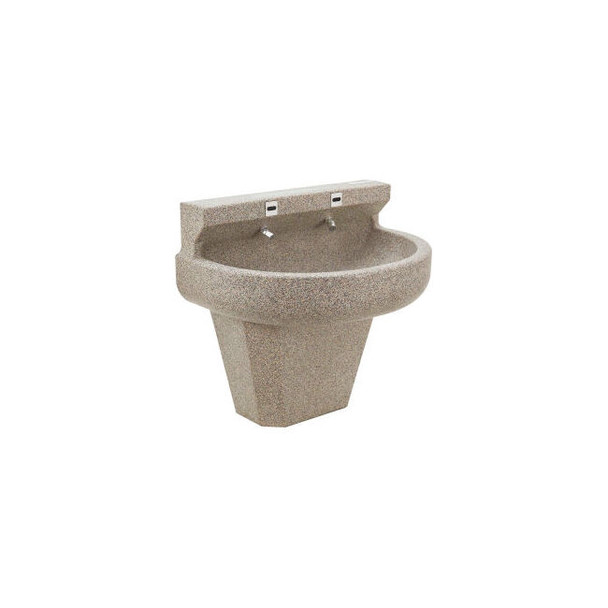 Global Industrial Wall Mounted Wash Fountain 2 Station Sensor-Operated