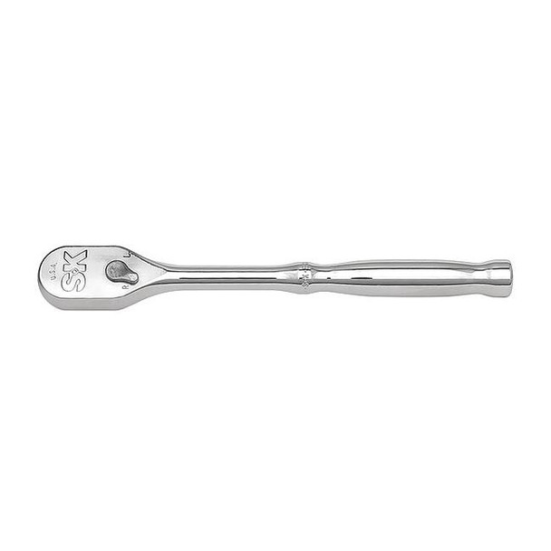 1/2" Drive 90 Geared Teeth Pear Head Style Hand Ratchet, 10" L, Chrome Finish