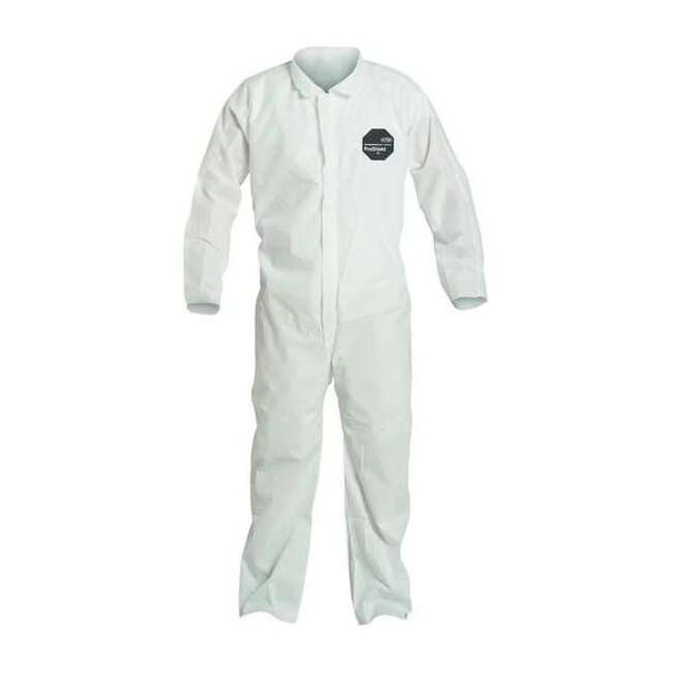 10 Coverall. Collar. Open Wrists and Ankles. Elastic Waist. White. XL