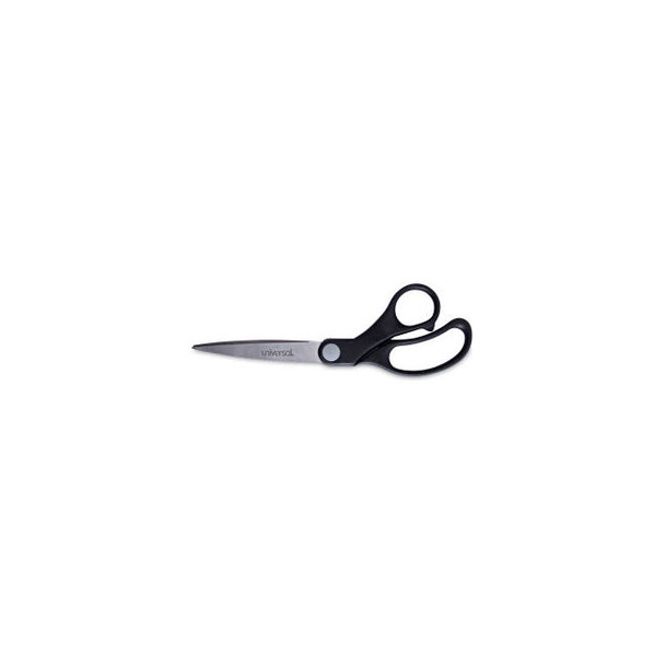 Universal Stainless Steel Office Scissors 8.5"" Long 3.75"" Cut Length Black Off