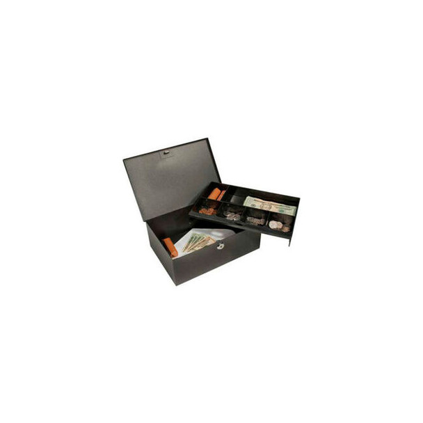 Barska Cash Box With Tray With Keyed Lock CB11792 11-1/2"" x 7-3/4"" x 4-3/8"" D
