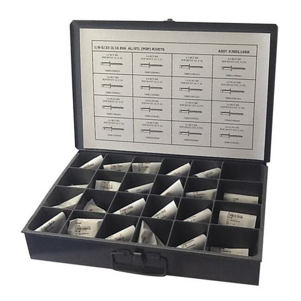 Manufacturer Varies Blind Rivet Assortment,1450 pcs. JBDL16BR