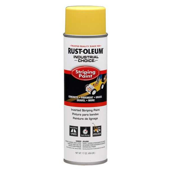 Industrial Choice Striping Paint, 18 Oz, Yellow, Solvent -Based
