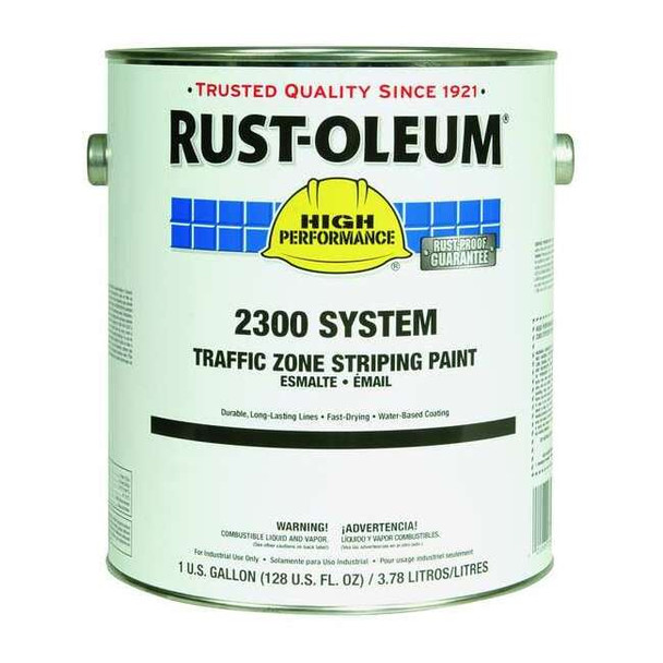Traffic Zone Striping Paint, 1 gal., Traffic White, Water -Based