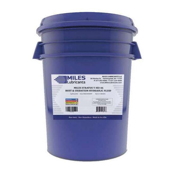 Miles Lubricants 5 gal R&O Oil Pail 46 ISO Viscosity, 20W SAE, Amber M0010020099