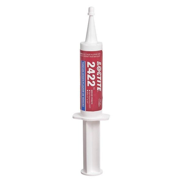 Threadlocker, LOCTITE 2422, Blue, Medium Strength, Paste, 25.5 mL Syringe