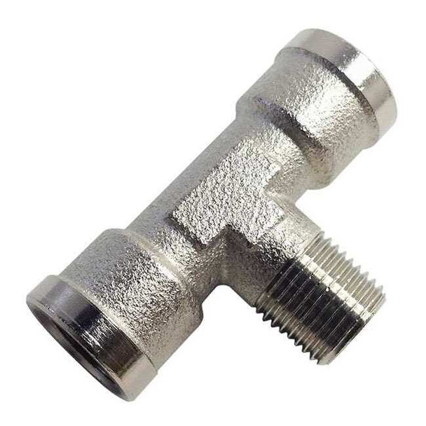 Female x Male Branch Tee Brass Tee, 1/4 in Female BSPP X 1/4 in Female BSPP