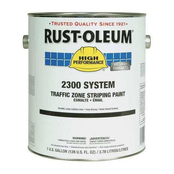 Traffic Zone Striping Paint, 1 gal., Traffic Yellow, Water -Based