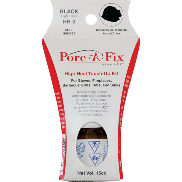 Fixture-Fix Porc-A-Fix Black High Gloss Porcelain Touch-up Paint, 15cc HH-3