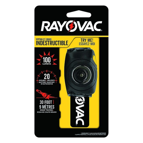 Rayovac Led Headlamp,w/ Cloth Straps DIYHL3AAA-BTA
