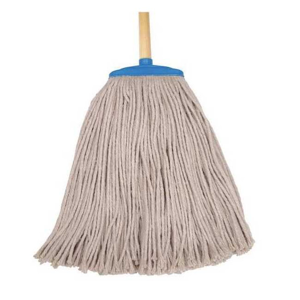 32 in String Wet Mop, 26 oz Dry Wt, Screw On Connection, Cut-End, Beige, Cotton