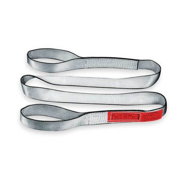 Lift-All Web Sling, Type 3, 8 ft L, 2 in W, Polyester, Silver EE1802TFX8